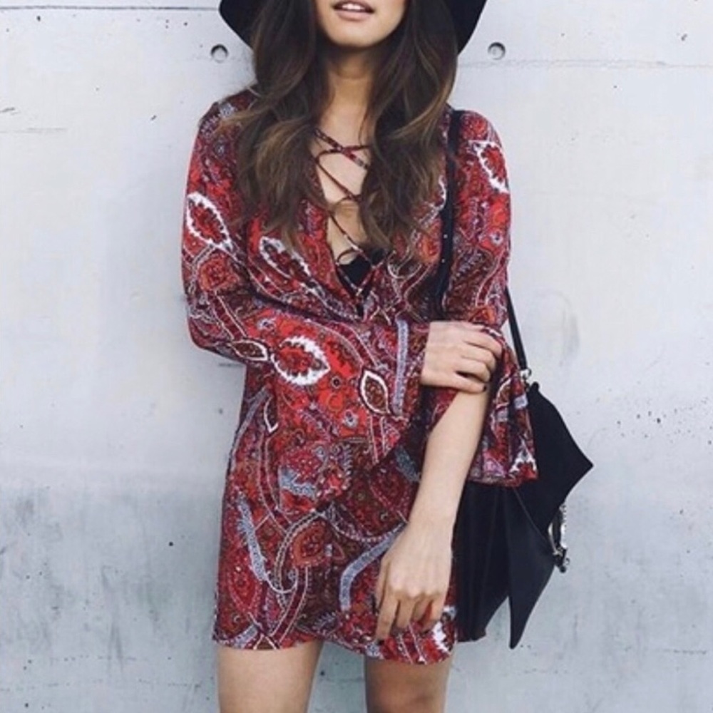 Cotton Candy LA Boho Mini Dress | Size XS